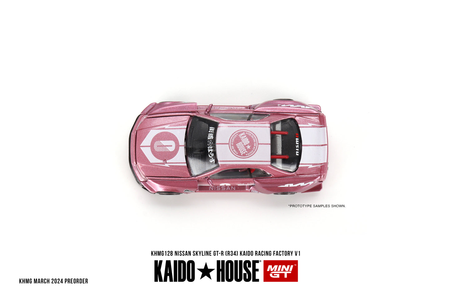 Nissan Skyline GT-R (R34) KAIDO RACING FACTORY V1 - KAIDO HOUSE Mini GT - Scala 1/64 KHMG128