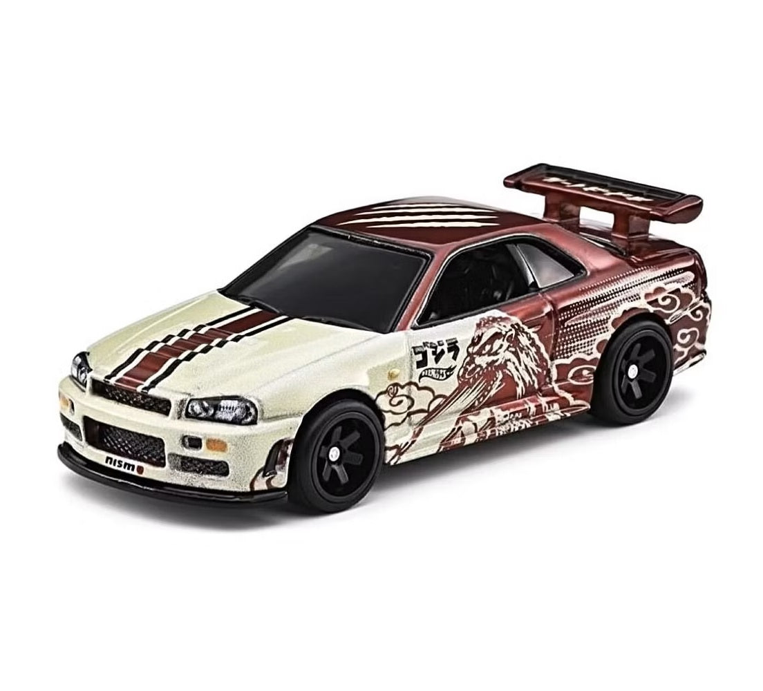Nissan Skyline GT-R (BNR34) Godzilla - Hot Wheels Premium - Scala 1/64
