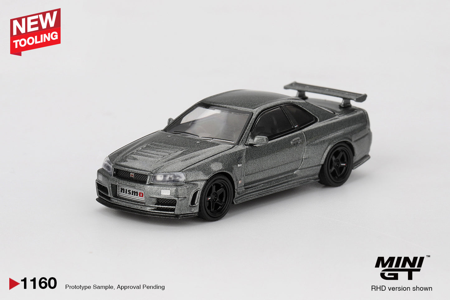 Nissan Skyline GT-R (R34) Dark Metal Gray Nismo CRS 1999 - Mini GT - Scala 1-64 MGT01160-R
