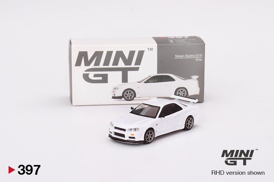 Nissan Skyline GT-R (R34) V-Spec N1 White - Mini GT - Scala 1/64 MGT00397-R