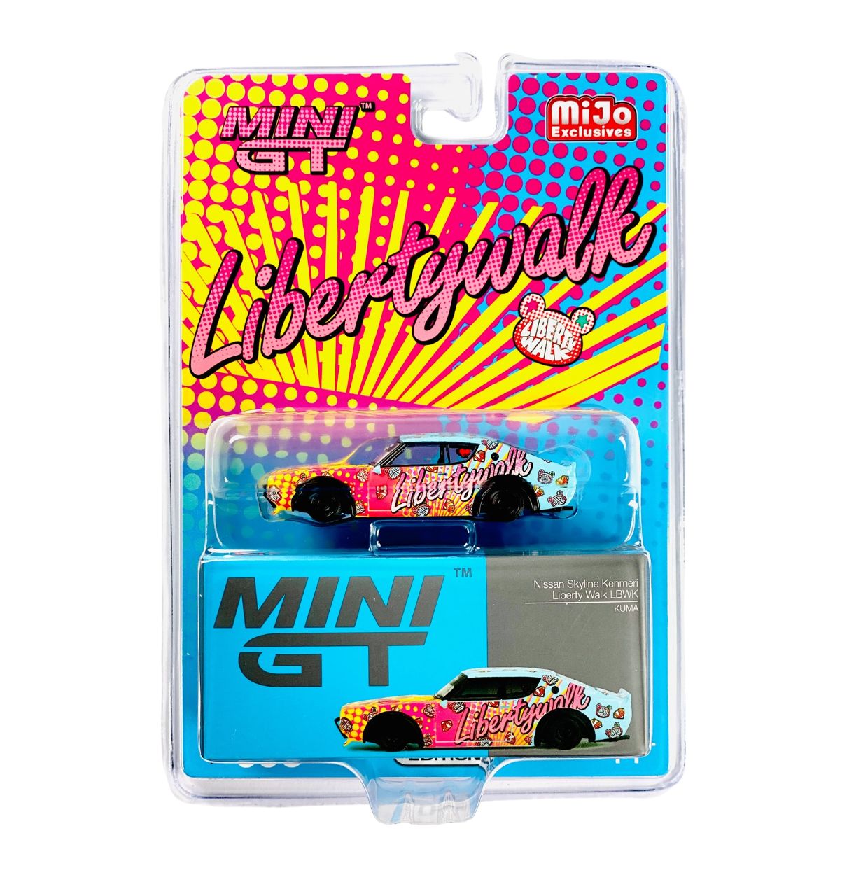 Nissan Skyline Kenmeri Liberty Walk LBWK KUMA RDH - Mini GT MiJo Exclusives - Scala 1/64 MGT00698-MJ