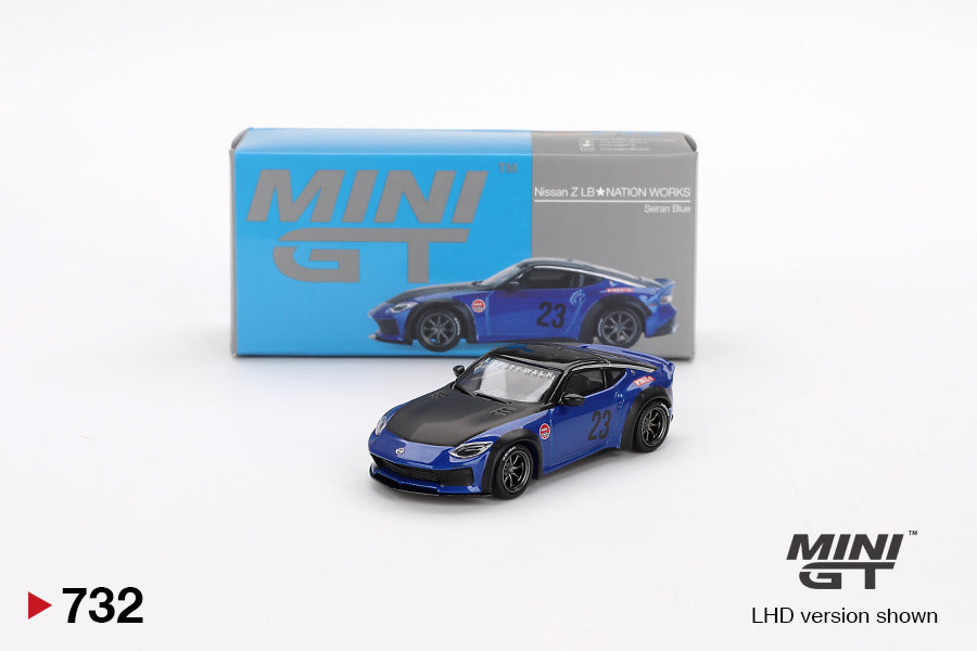 Nissan Z LB★NATION WORKS Seiran Blue RDH - Mini GT - Scala 1/64 MGT00732