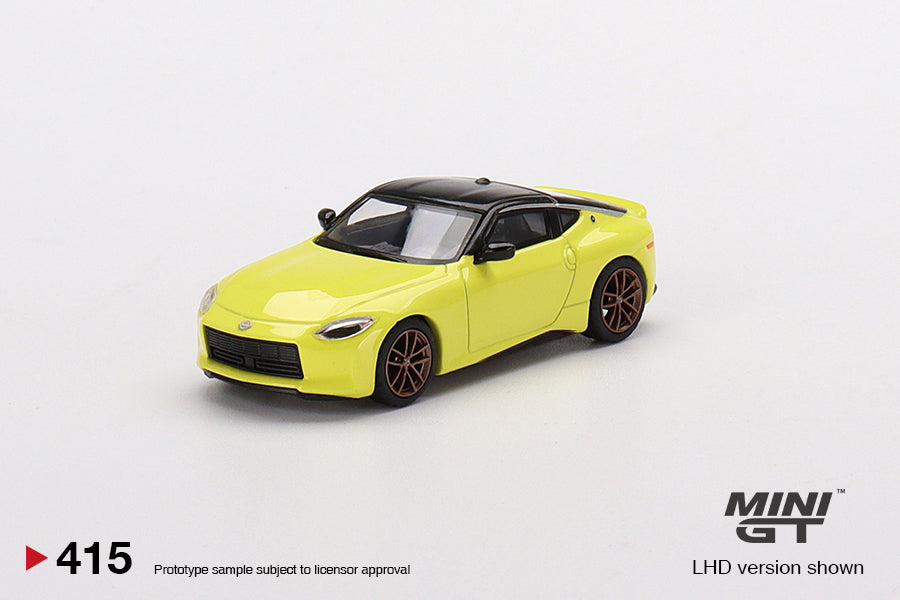 Nissan Z Proto Spec 2023 Ikazuchi Yellow LDH - Mini GT - Scala 1/64 MGT00415