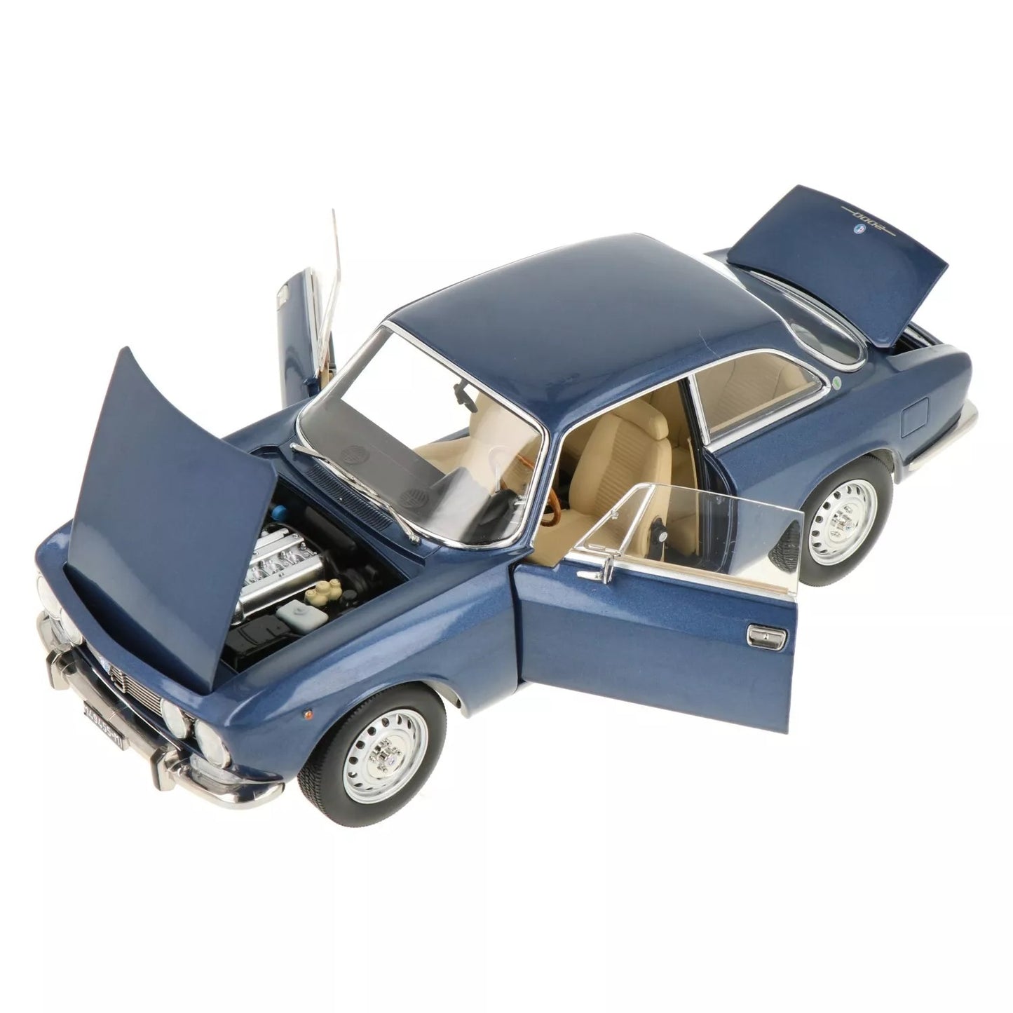 Alfa Romeo 2000 GTV 1973 Blue Pervinca Metallizzato - Norev - Scala 1/18