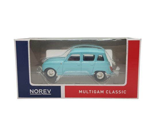 Renault 4 light blue Multigam Classic - Norev - Scala 1/64 Circa