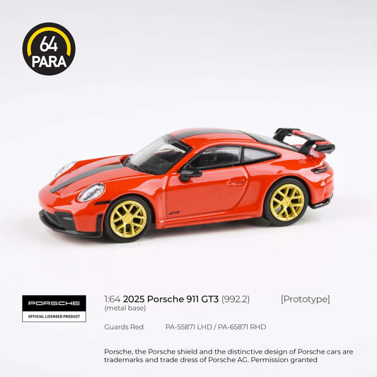 Porsche 911 GT3 (992.2) Guards Red - Para64 - Scala 1/64 PA-55871 LHD