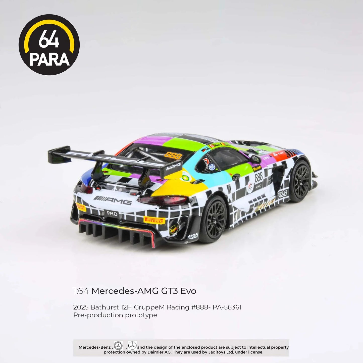 Mercedes-AMG GT3 2025 Bathurst 12H GruppeM Racing #888 - Para64 - Scala 1/64 PA-56361