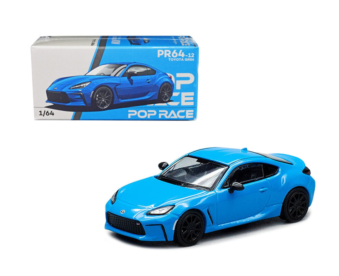 Toyota GR86 Neptune Blue - Pop Race - Scala 1/64 PR64-0012