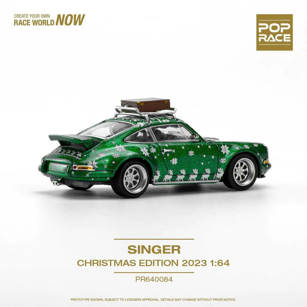 Porsche Singer Targa 2023 Christmas Edition Green- Pop Race - Scala 1/64 PR64-84