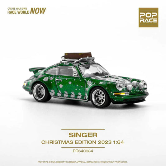 Porsche Singer Targa 2023 Christmas Edition Green- Pop Race - Scala 1/64 PR64-84