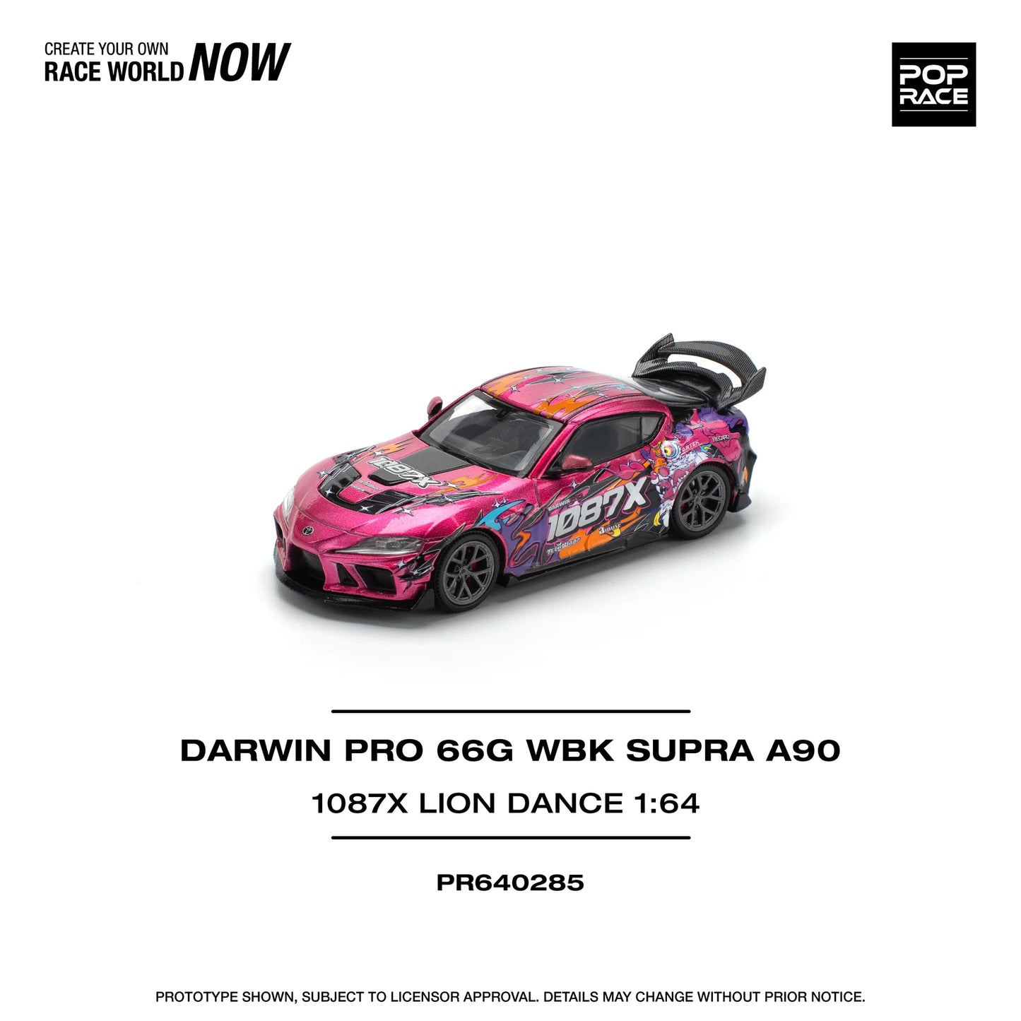 Toyota Supra (A90) Darwin Pro 66G WBK 1087X Lion Dance - Pop Race - Scala 1/64 PR64-285
