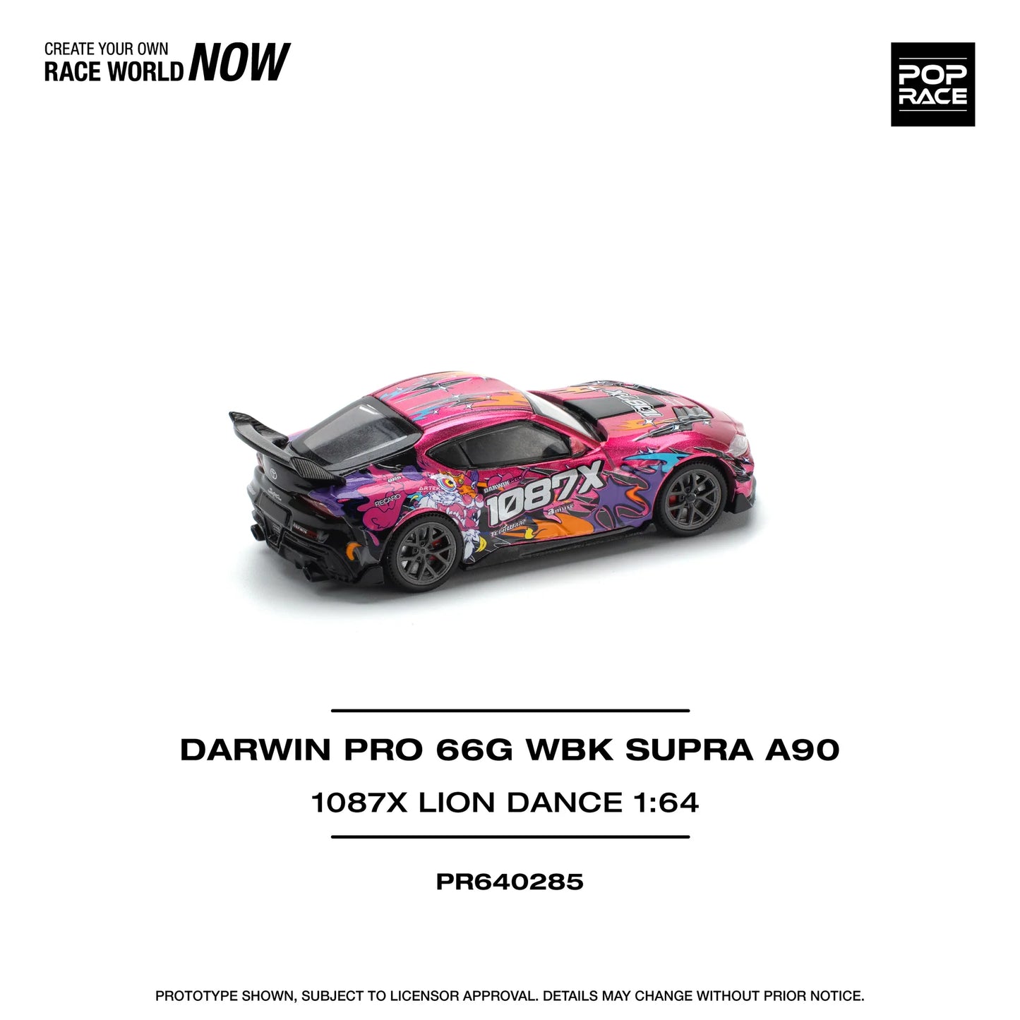 Toyota Supra (A90) Darwin Pro 66G WBK 1087X Lion Dance - Pop Race - Scala 1/64 PR64-285