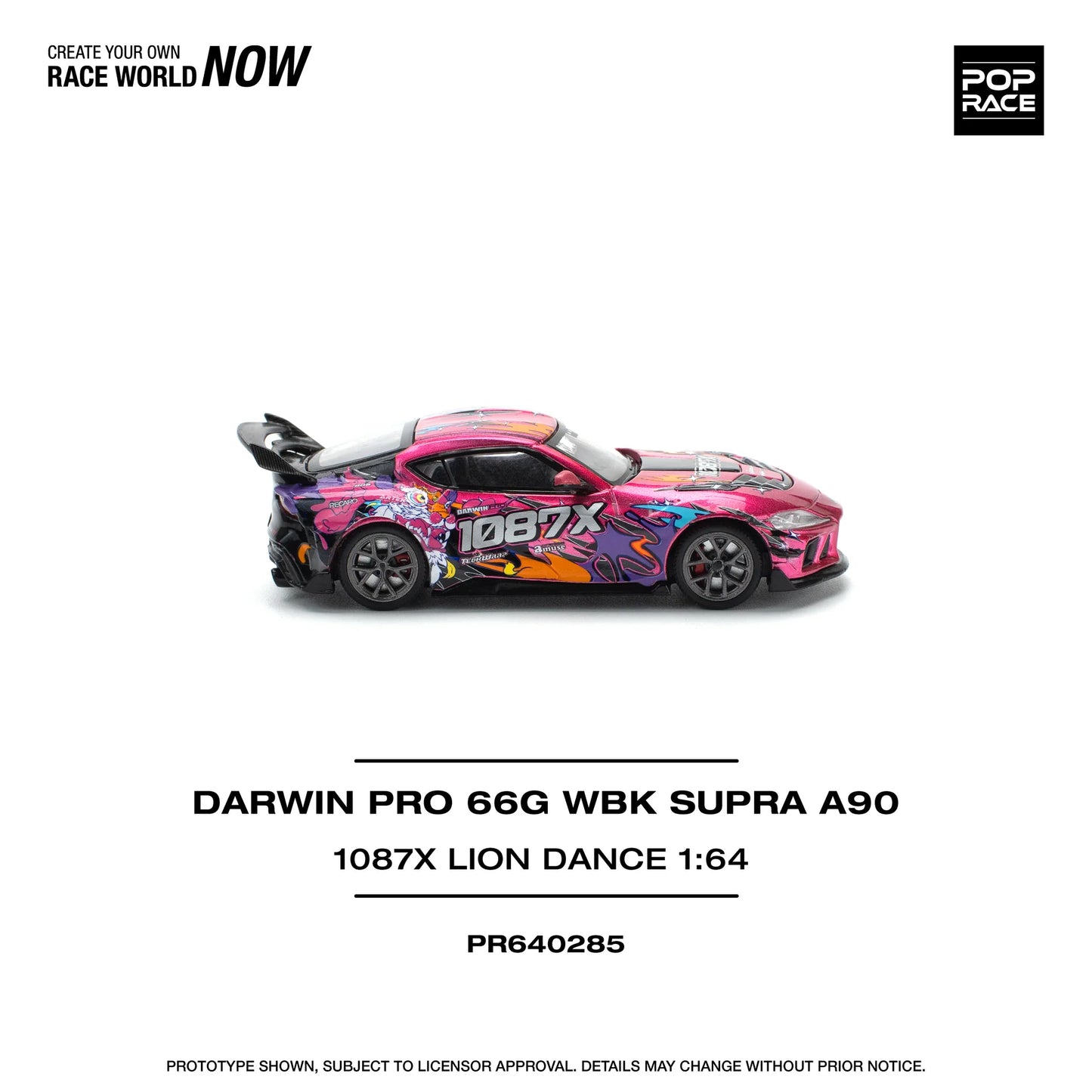 Toyota Supra (A90) Darwin Pro 66G WBK 1087X Lion Dance - Pop Race - Scala 1/64 PR64-285