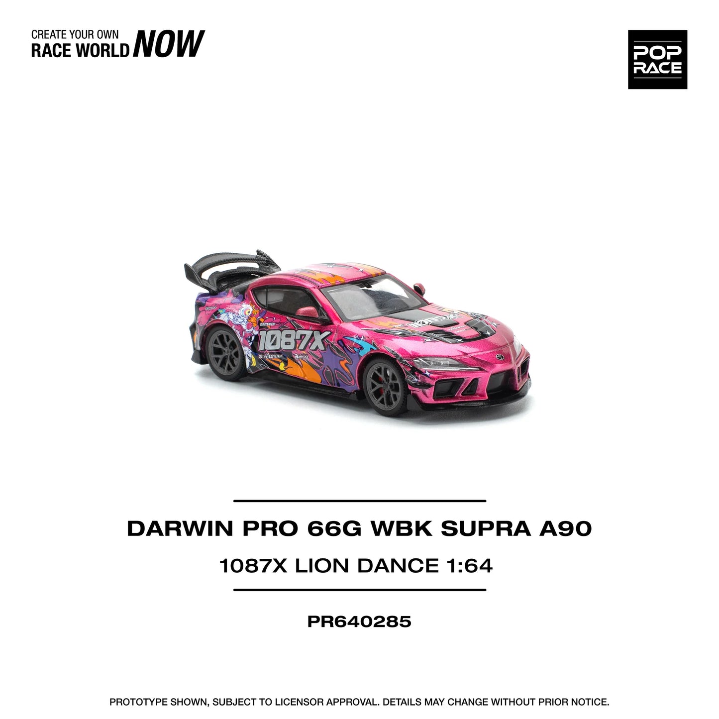 Toyota Supra (A90) Darwin Pro 66G WBK 1087X Lion Dance - Pop Race - Scala 1/64 PR64-285
