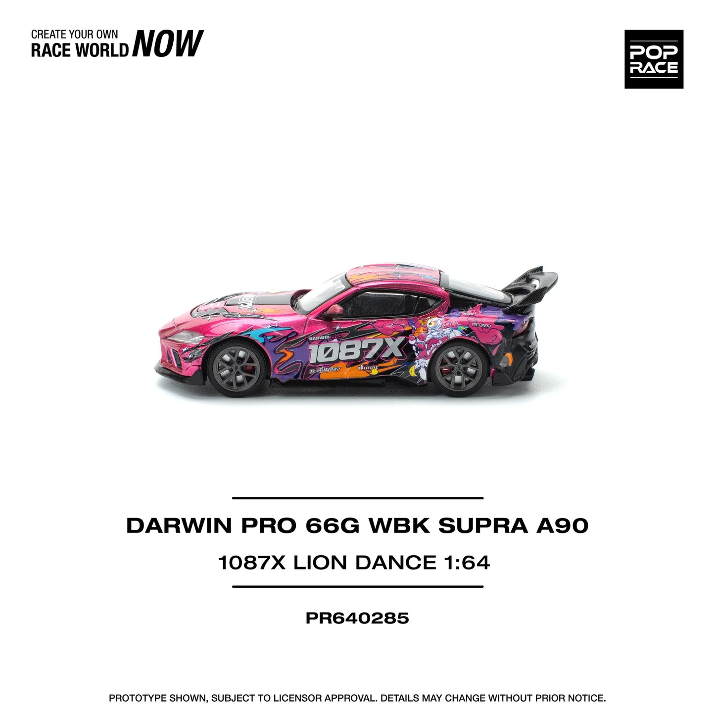 Toyota Supra (A90) Darwin Pro 66G WBK 1087X Lion Dance - Pop Race - Scala 1/64 PR64-285