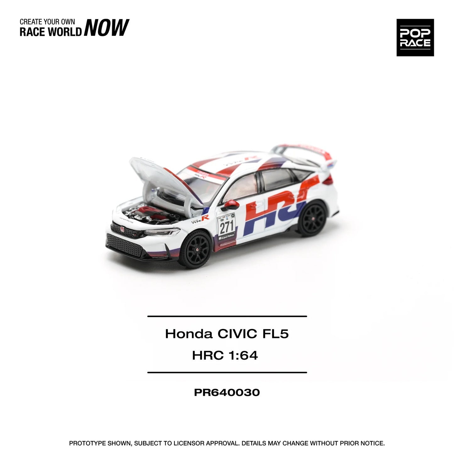 Honda Civic FL5 TYPE-R TCR - HRC - Pop Race - Scala 1/64 PR64-030