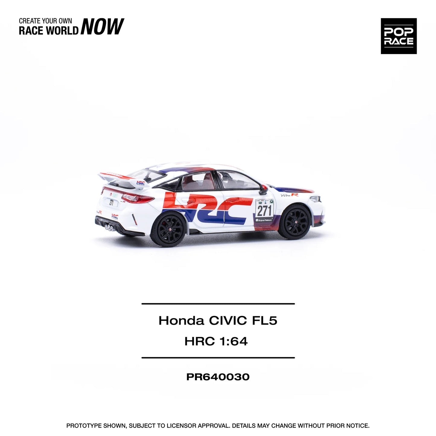 Honda Civic FL5 TYPE-R TCR - HRC - Pop Race - Scala 1/64 PR64-030