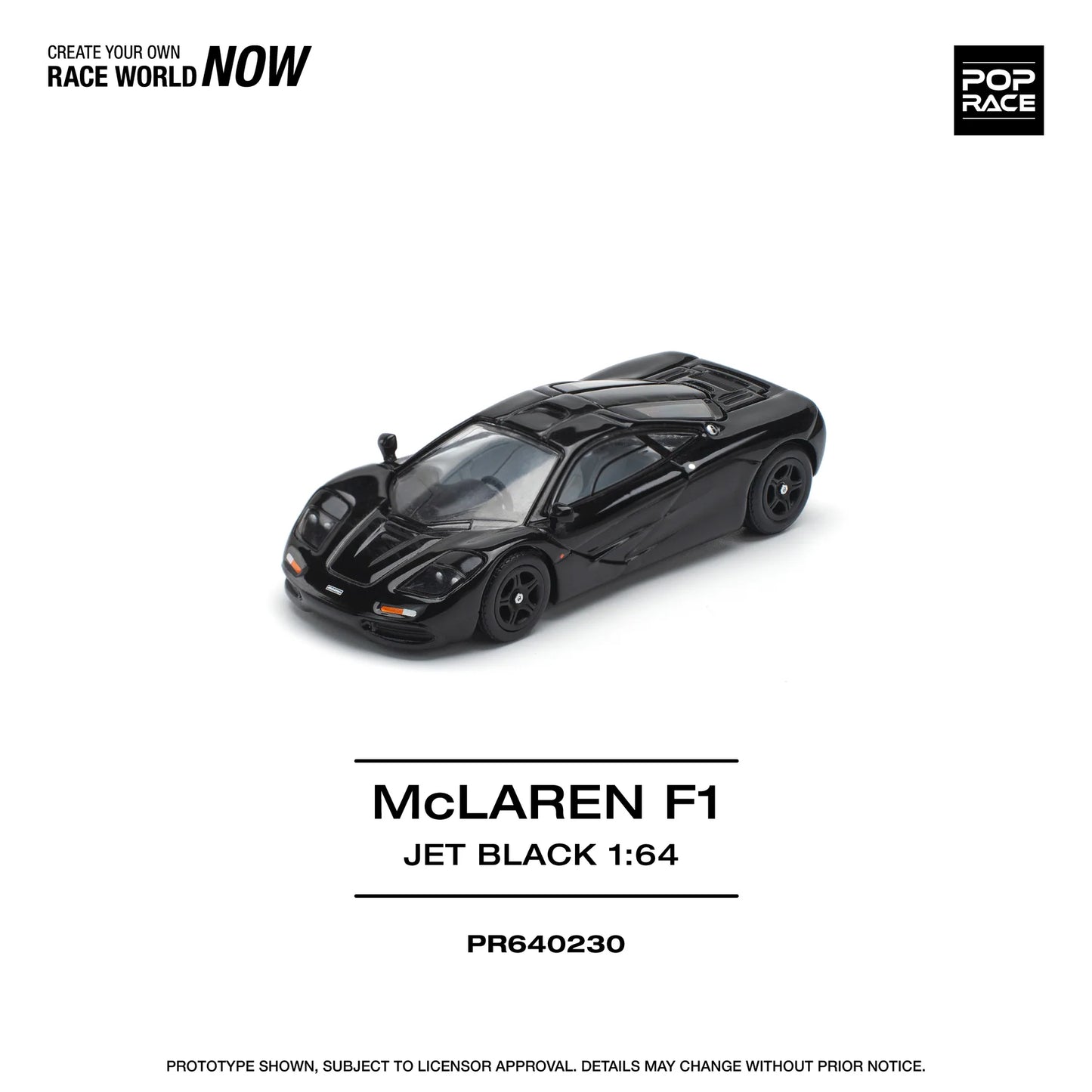 McLaren F1 Jet Black - Pop Race - Scala 1/64 PR64-230