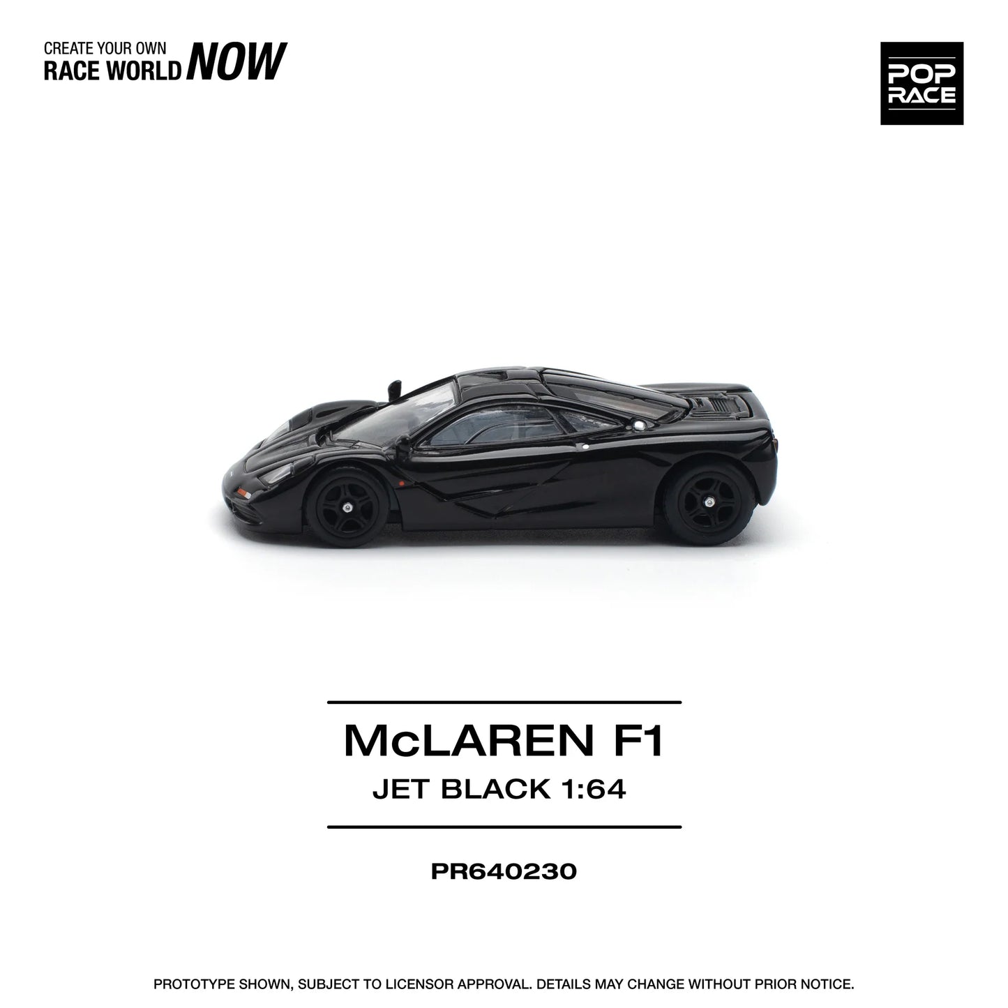 McLaren F1 Jet Black - Pop Race - Scala 1/64 PR64-230
