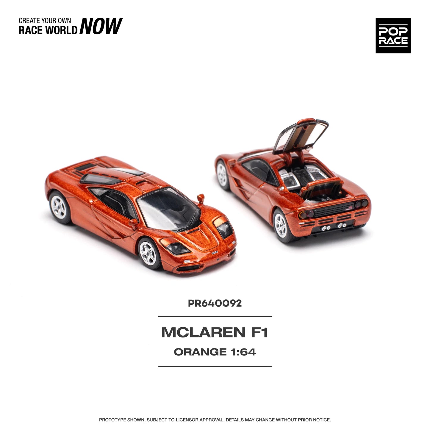 McLaren F1 Orange - Pop Race - Scala 1/64 PR64-92