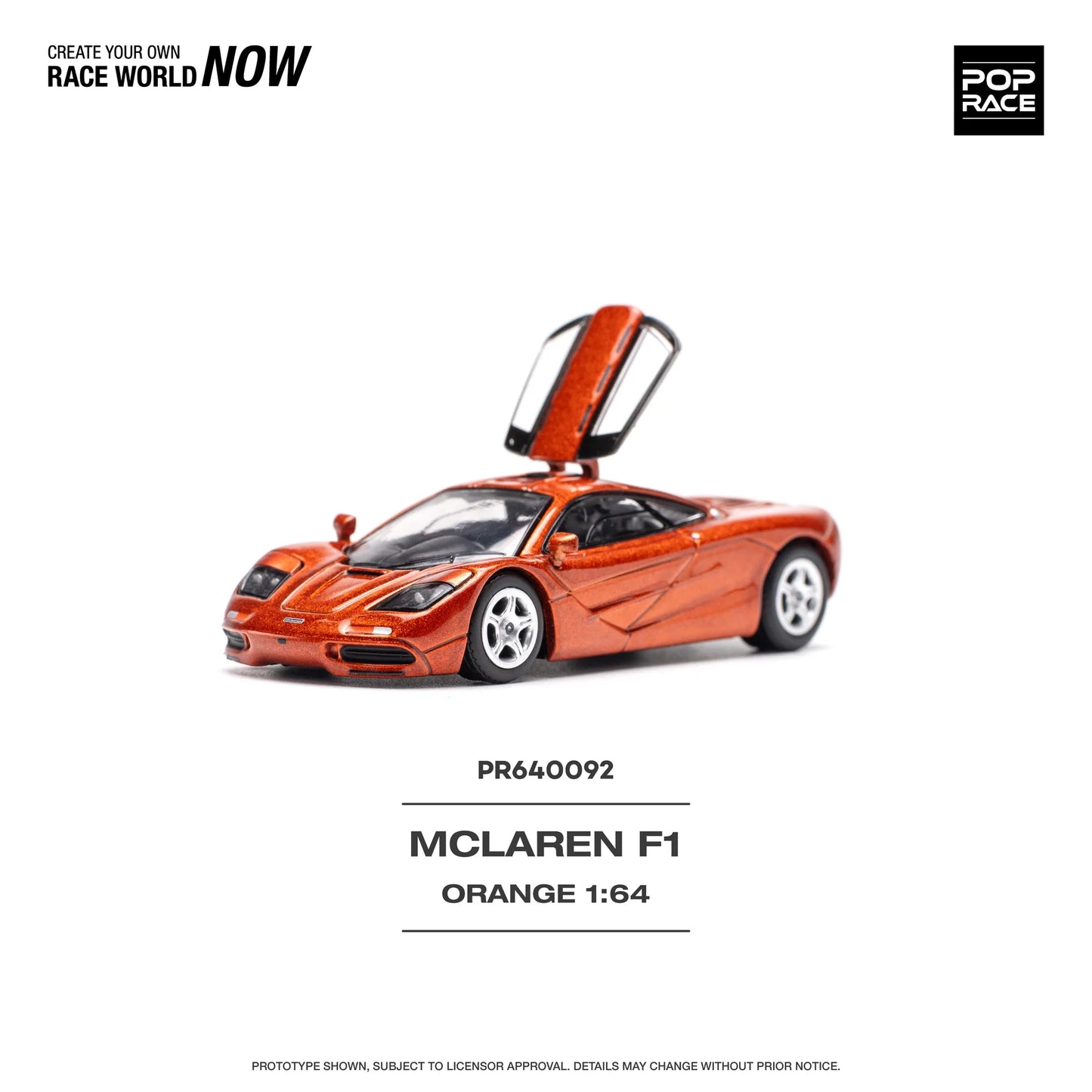 McLaren F1 Orange - Pop Race - Scala 1/64 PR64-92