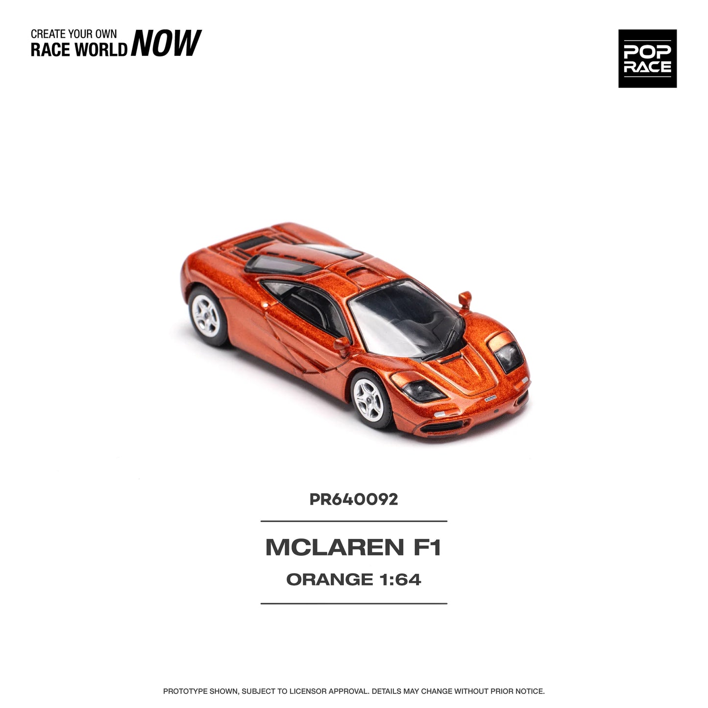 McLaren F1 Orange - Pop Race - Scala 1/64 PR64-92