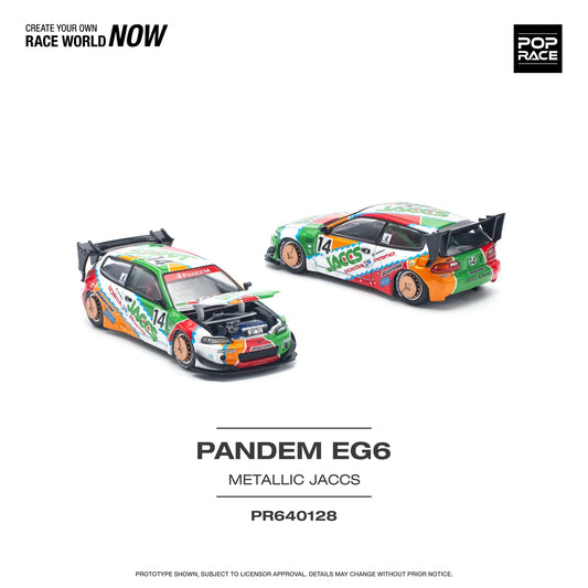 Pandem Civic EG6 #14 "JACCS" - Pop Race - Scala 1/64 PR64-128
