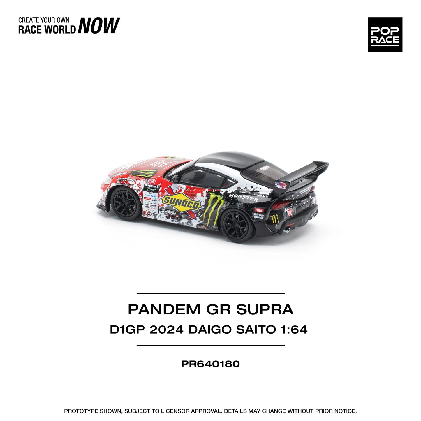 Pandem GR Supra D1GP 2024 Daigo Saito - Pop Race - Scala 1/64 PR64-180