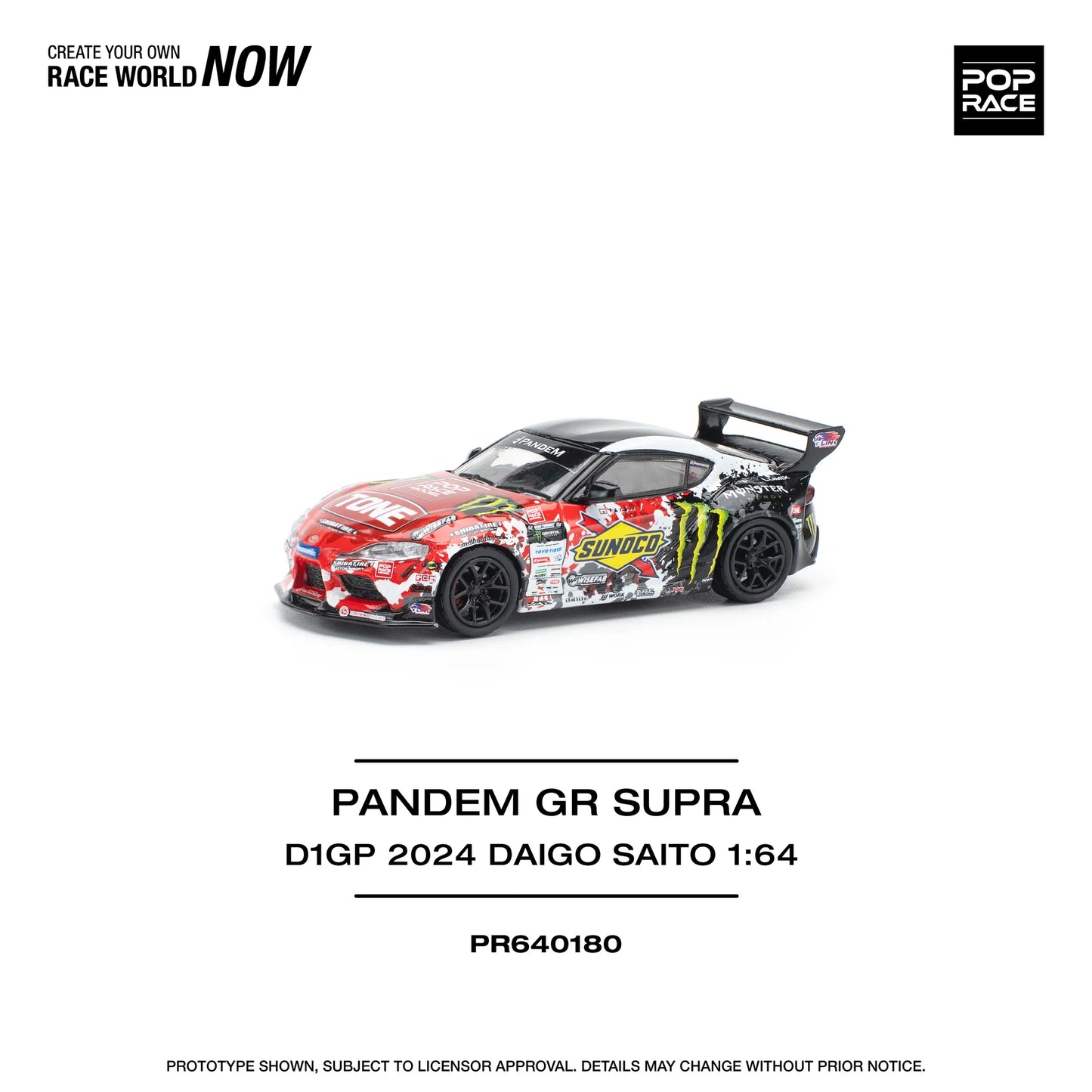 Pandem GR Supra D1GP 2024 Daigo Saito - Pop Race - Scala 1/64 PR64-180