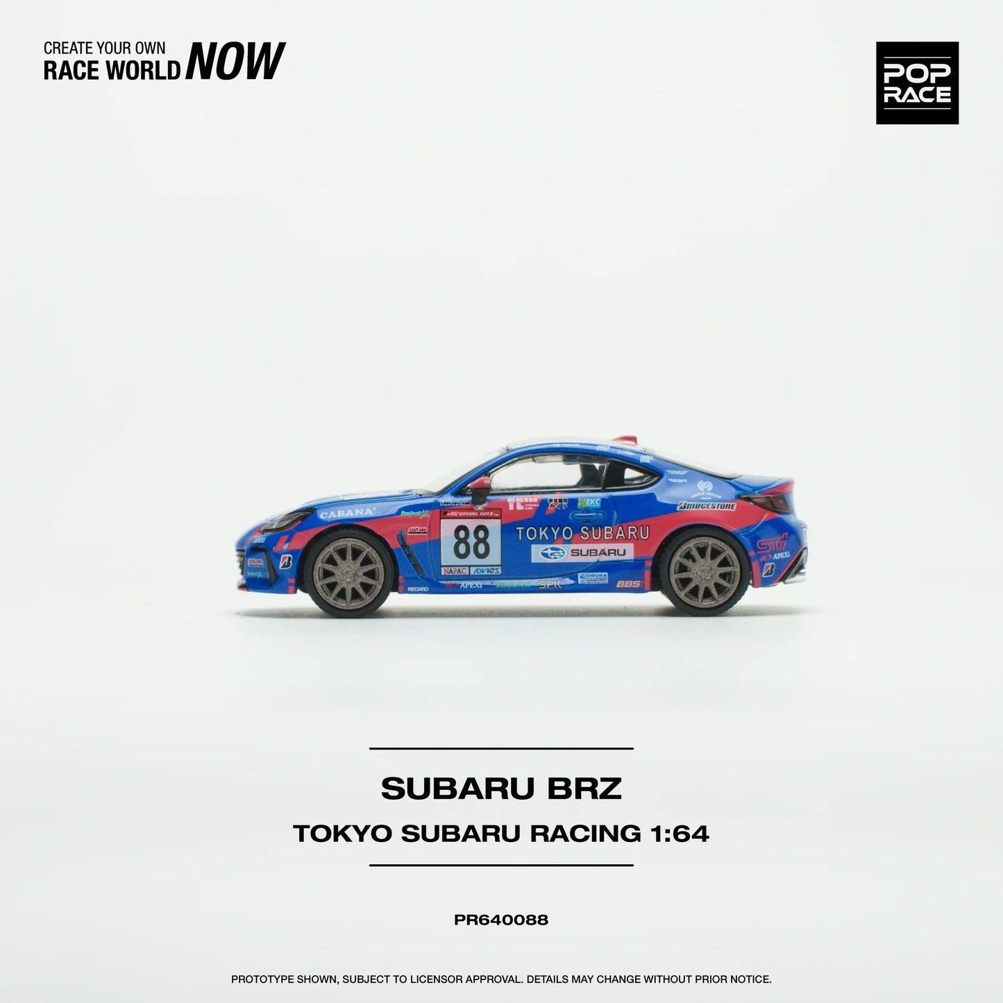 Subaru BRZ Tokyo Subaru Racing - Pop Race - Scala 1/64 PR64-0088