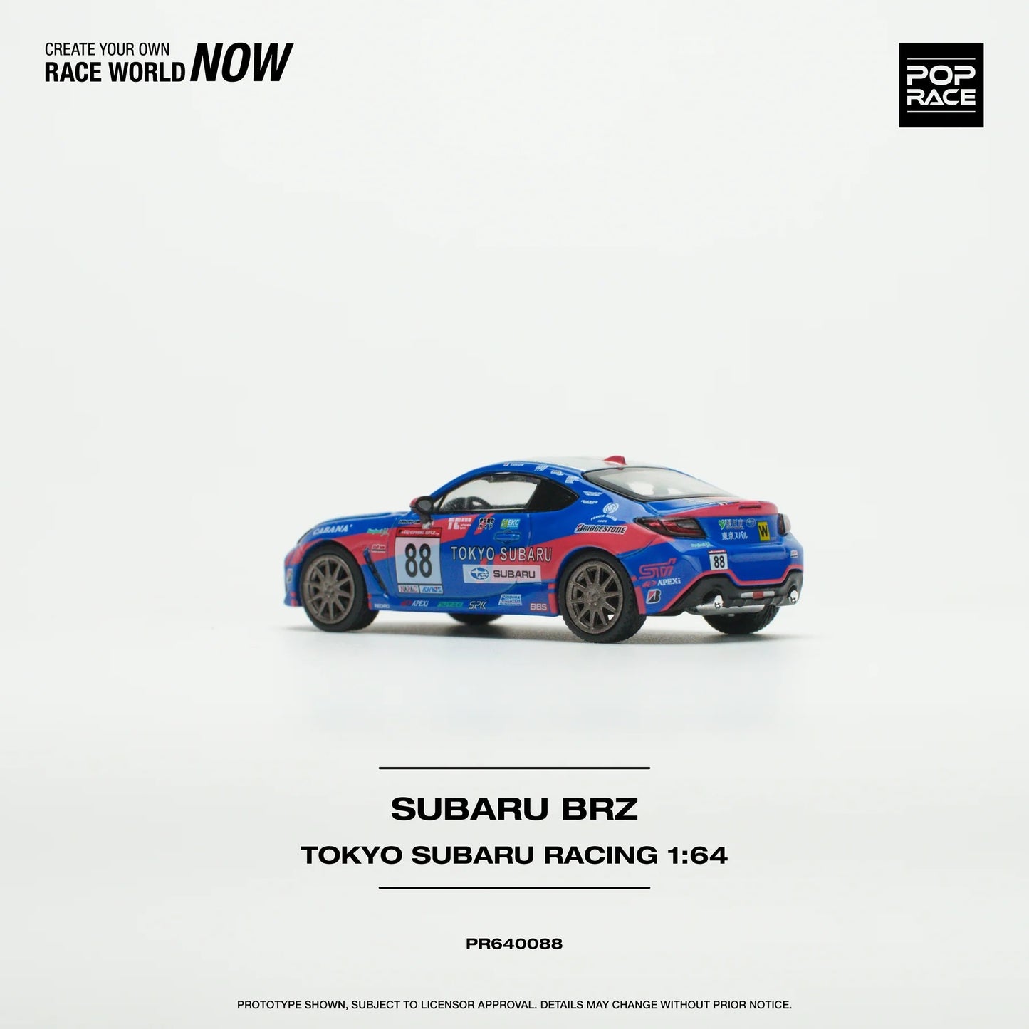 Subaru BRZ Tokyo Subaru Racing - Pop Race - Scala 1/64 PR64-0088
