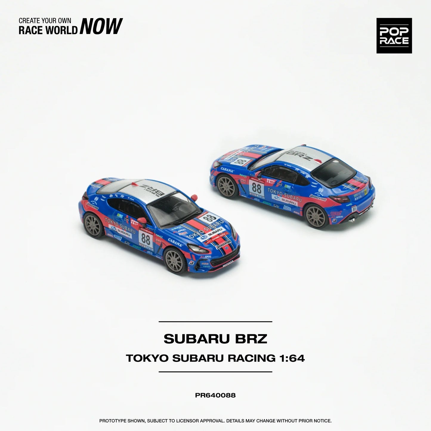 Subaru BRZ Tokyo Subaru Racing - Pop Race - Scala 1/64 PR64-0088