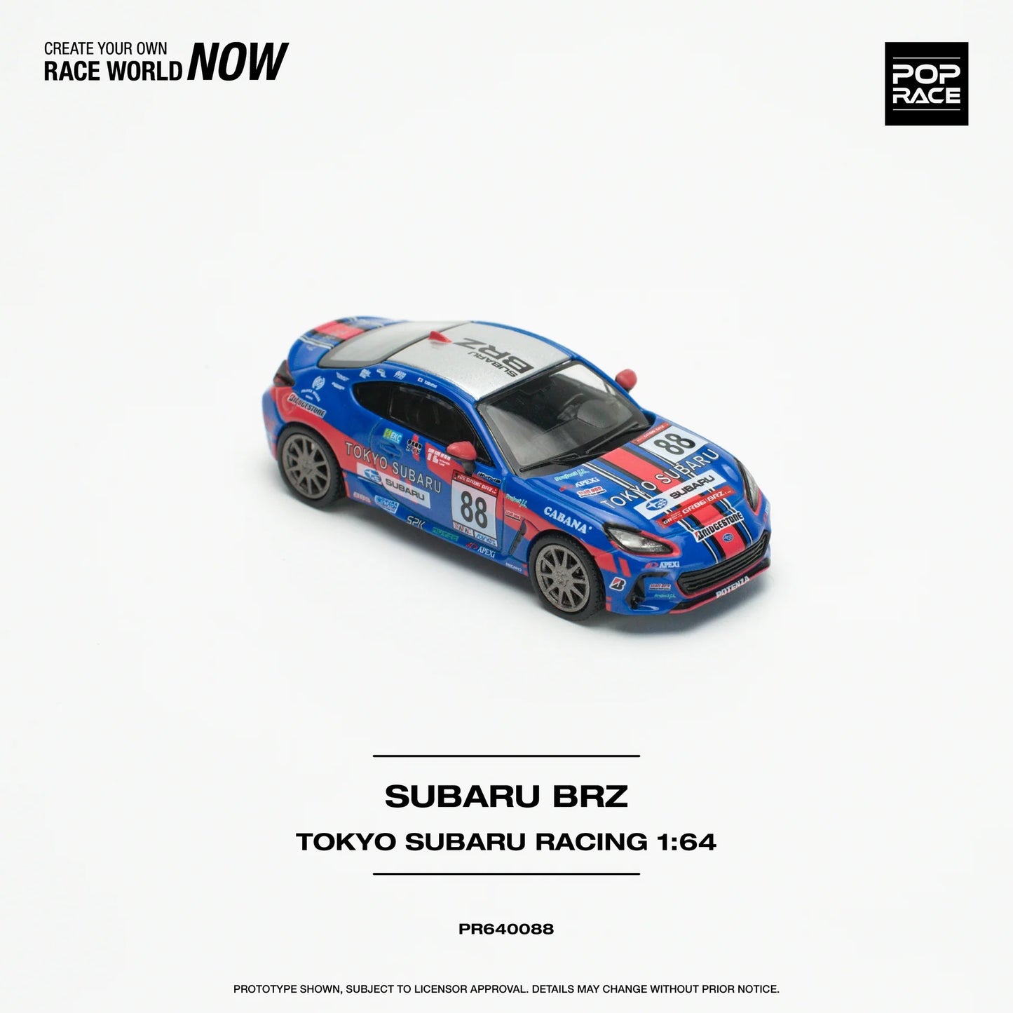 Subaru BRZ Tokyo Subaru Racing - Pop Race - Scala 1/64 PR64-0088