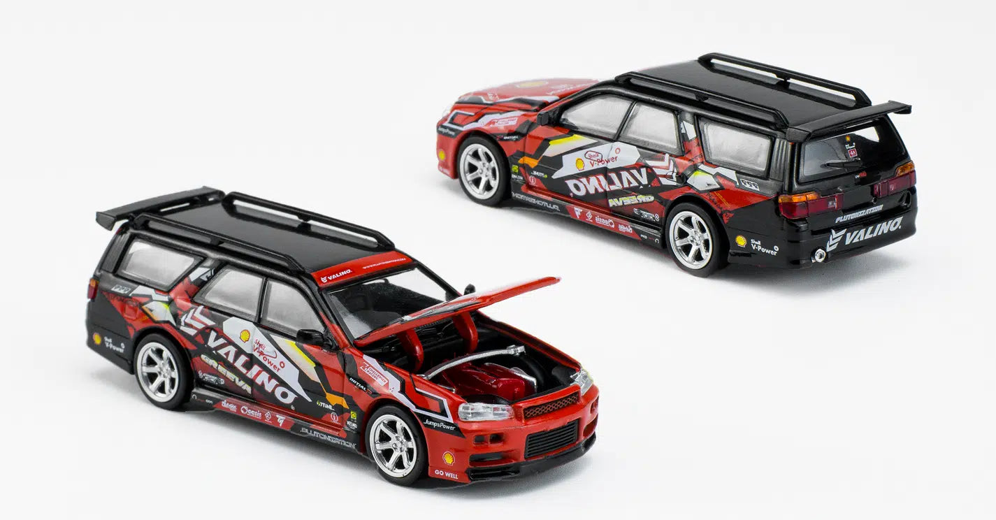Shell Valino Stagea R34 Pluto Mok “Driftagea34” - Pop Race X Tiny - Scala 1/64 PR640038-SHELL