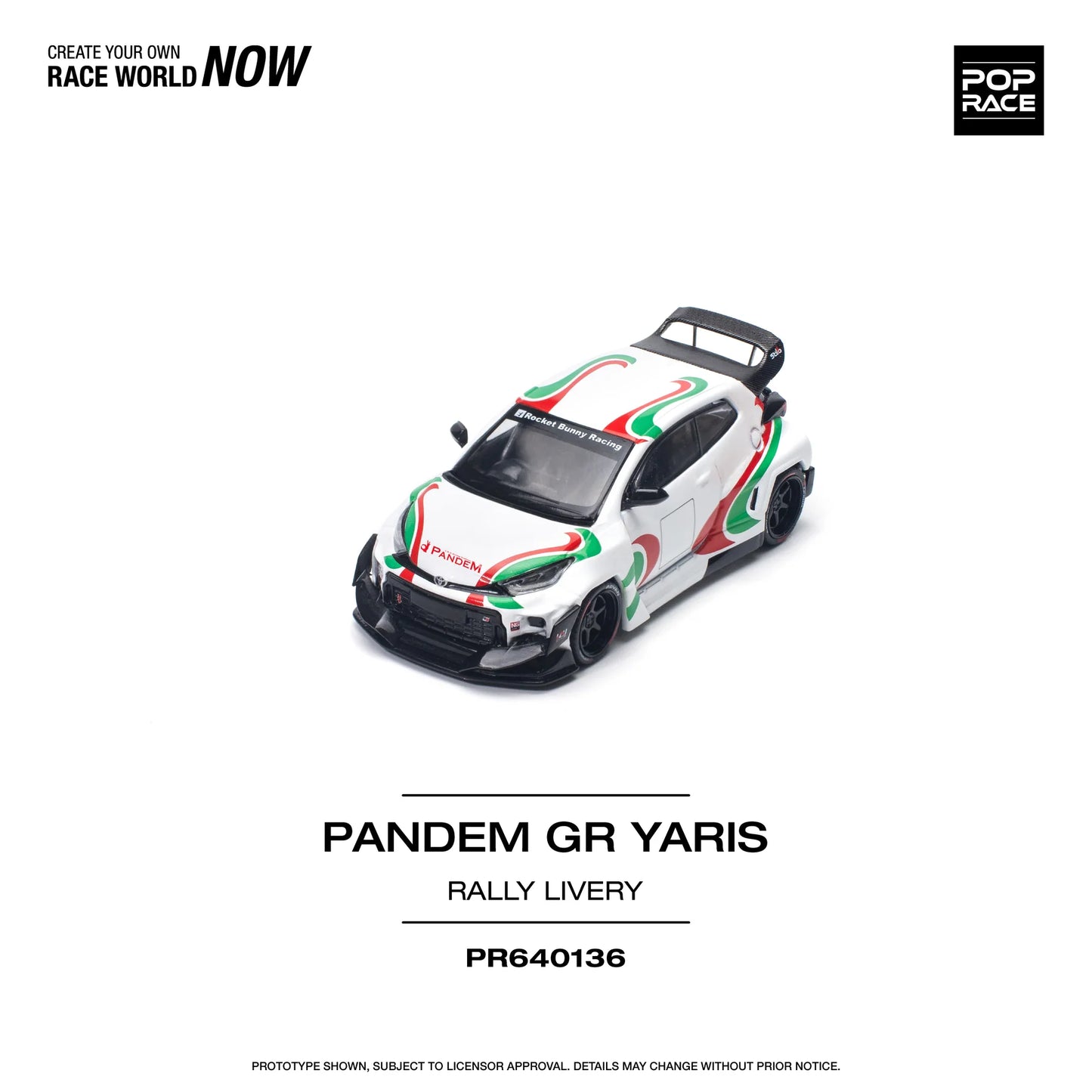 Toyota Pandem GR Yaris Rally Livery - Pop Race - Scala 1/64 PR64-136