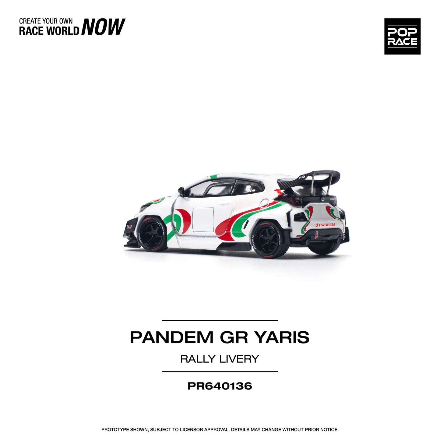 Toyota Pandem GR Yaris Rally Livery - Pop Race - Scala 1/64 PR64-136