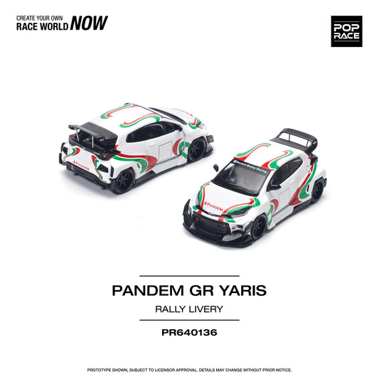 Toyota Pandem GR Yaris Rally Livery - Pop Race - Scala 1/64 PR64-136