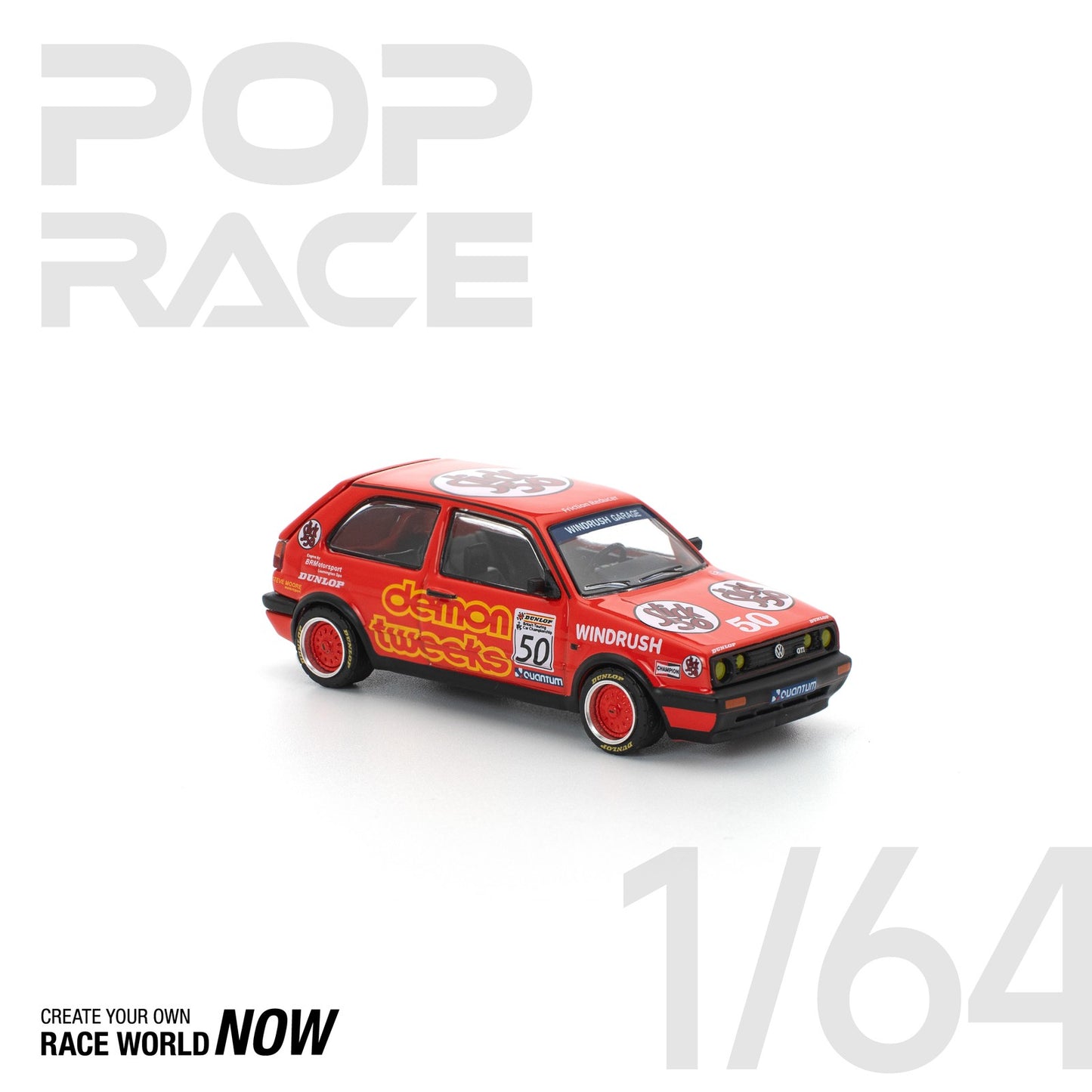 Volkswagen Golf MK2 Team Demon Tweeks BTCC 1988 - Pop Race - Scala 1/64 PR64-105