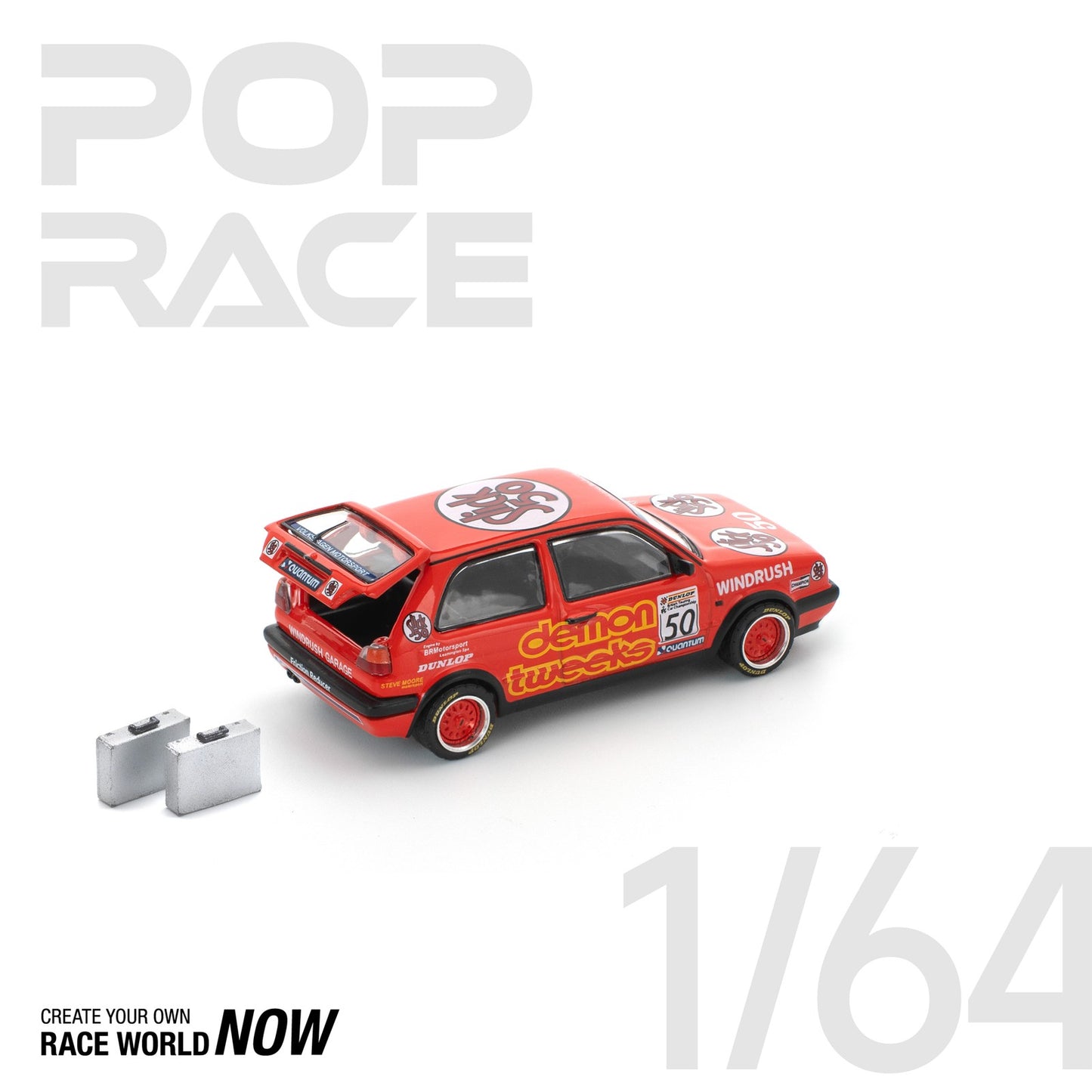 Volkswagen Golf MK2 Team Demon Tweeks BTCC 1988 - Pop Race - Scala 1/64 PR64-105