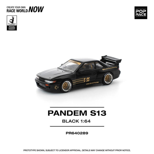 Pandem Nissan Silvia S13 Black - Pop Race - Scala 1/64 PR64-289