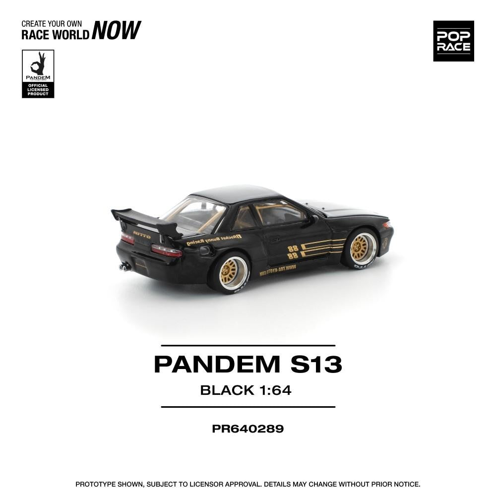 Pandem Nissan Silvia S13 Black - Pop Race - Scala 1/64 PR64-289