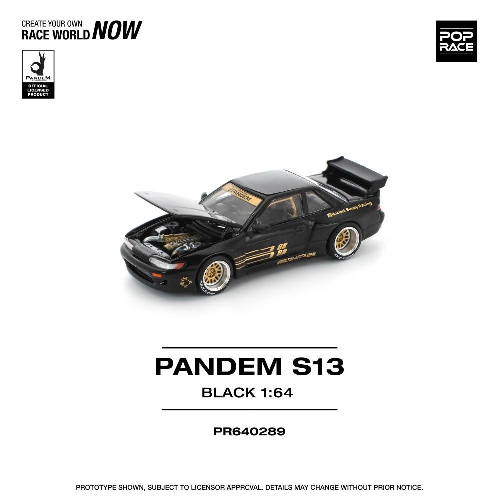 Pandem Nissan Silvia S13 Black - Pop Race - Scala 1/64 PR64-289