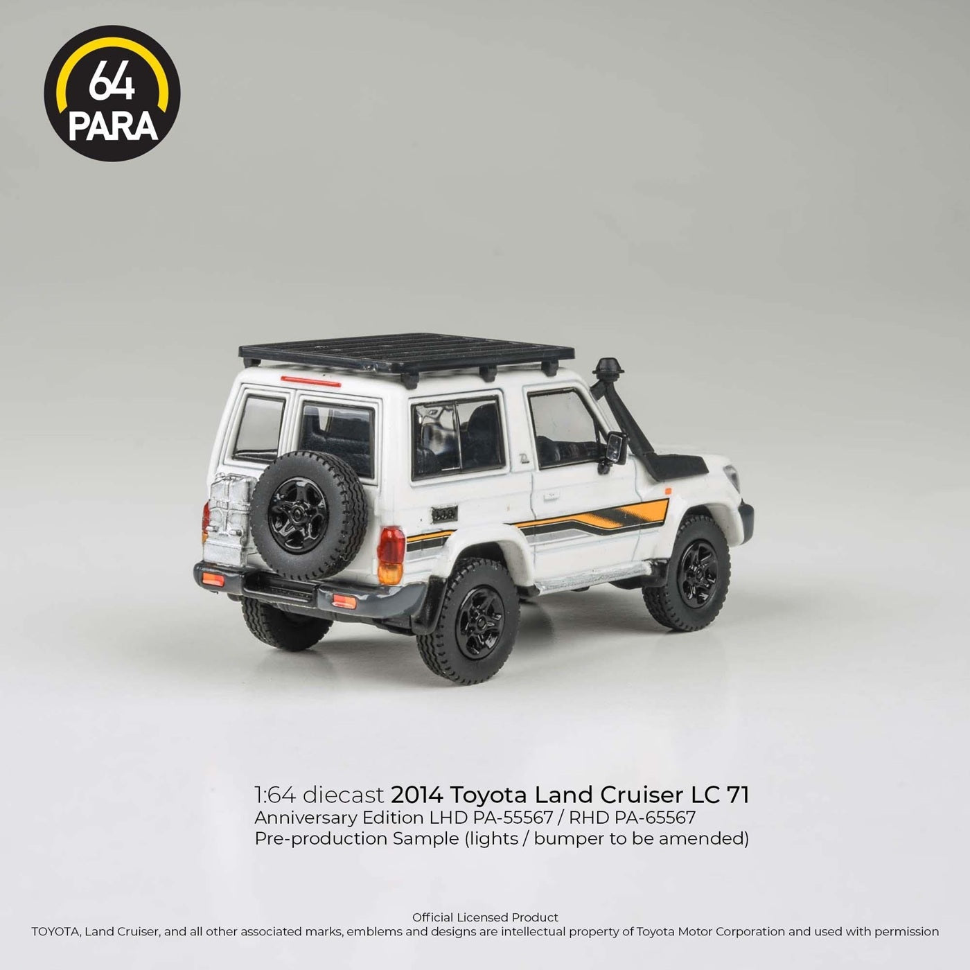 2023 Toyota Land Cruiser LC71 White Anniversary LHD - Para64 - Scala 1/64