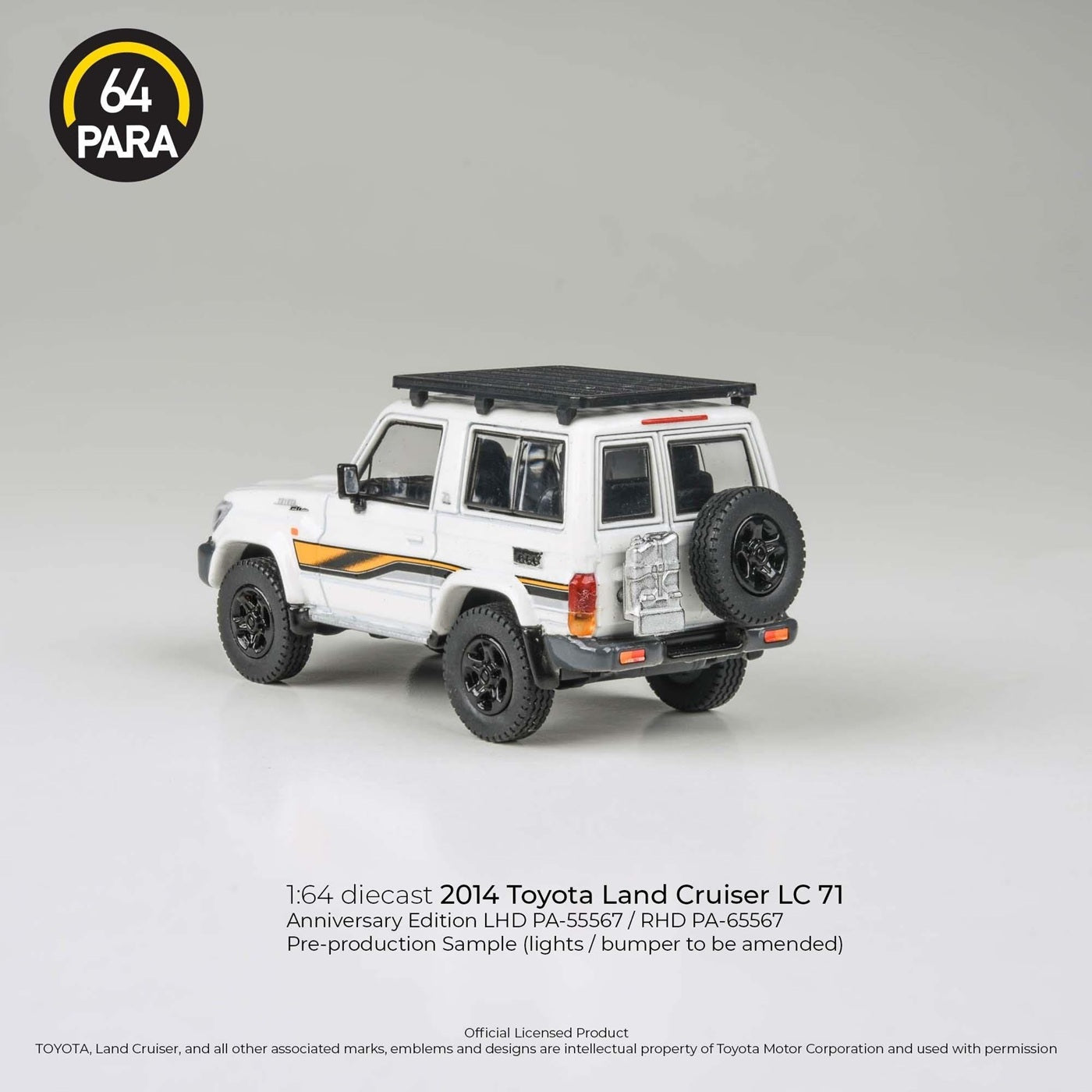 2023 Toyota Land Cruiser LC71 White Anniversary LHD - Para64 - Scala 1/64