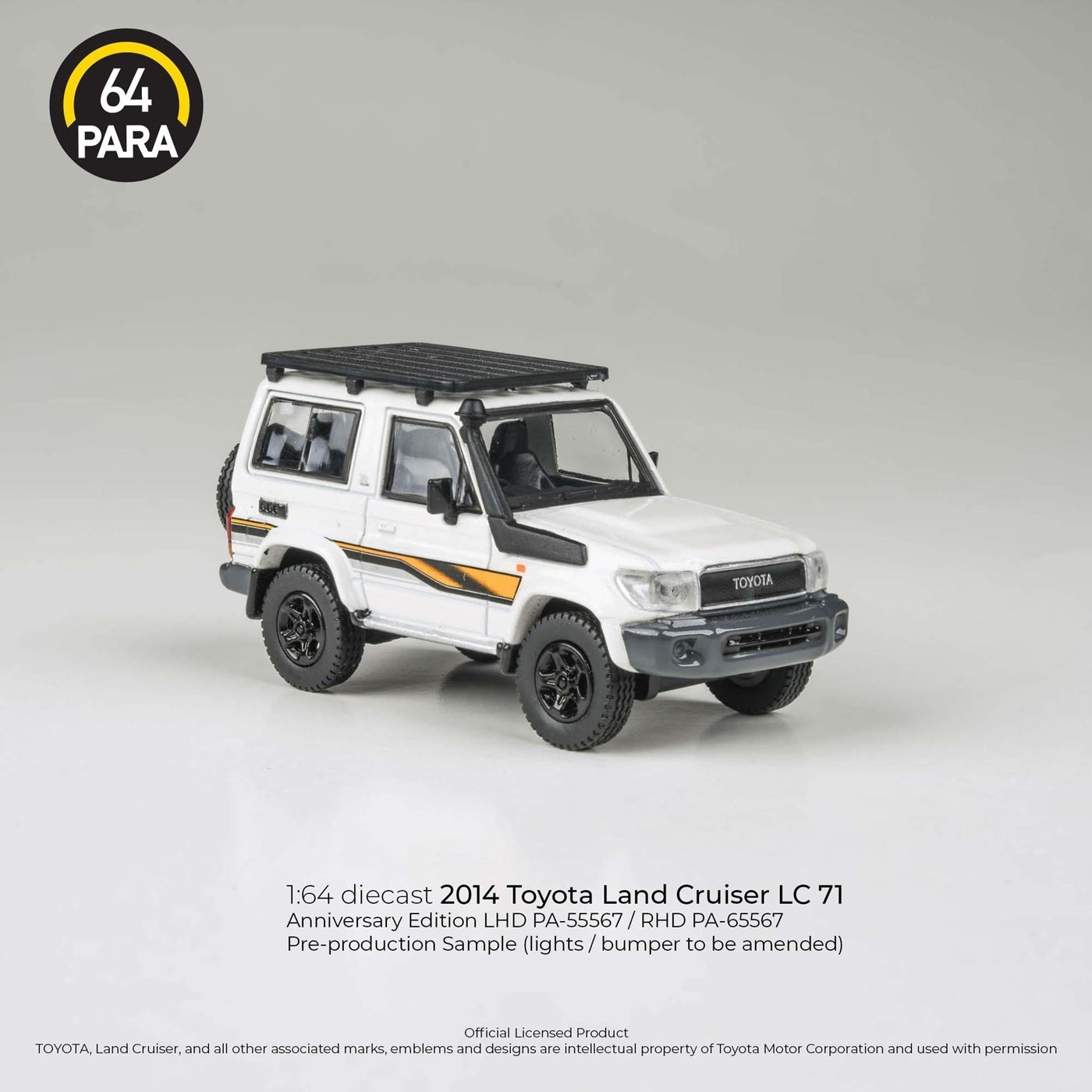 2023 Toyota Land Cruiser LC71 White Anniversary LHD - Para64 - Scala 1/64