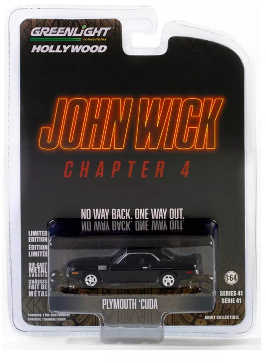 Plymouth Cuda John Wick Capítulo 4 - Greenlight - Escala 1/64