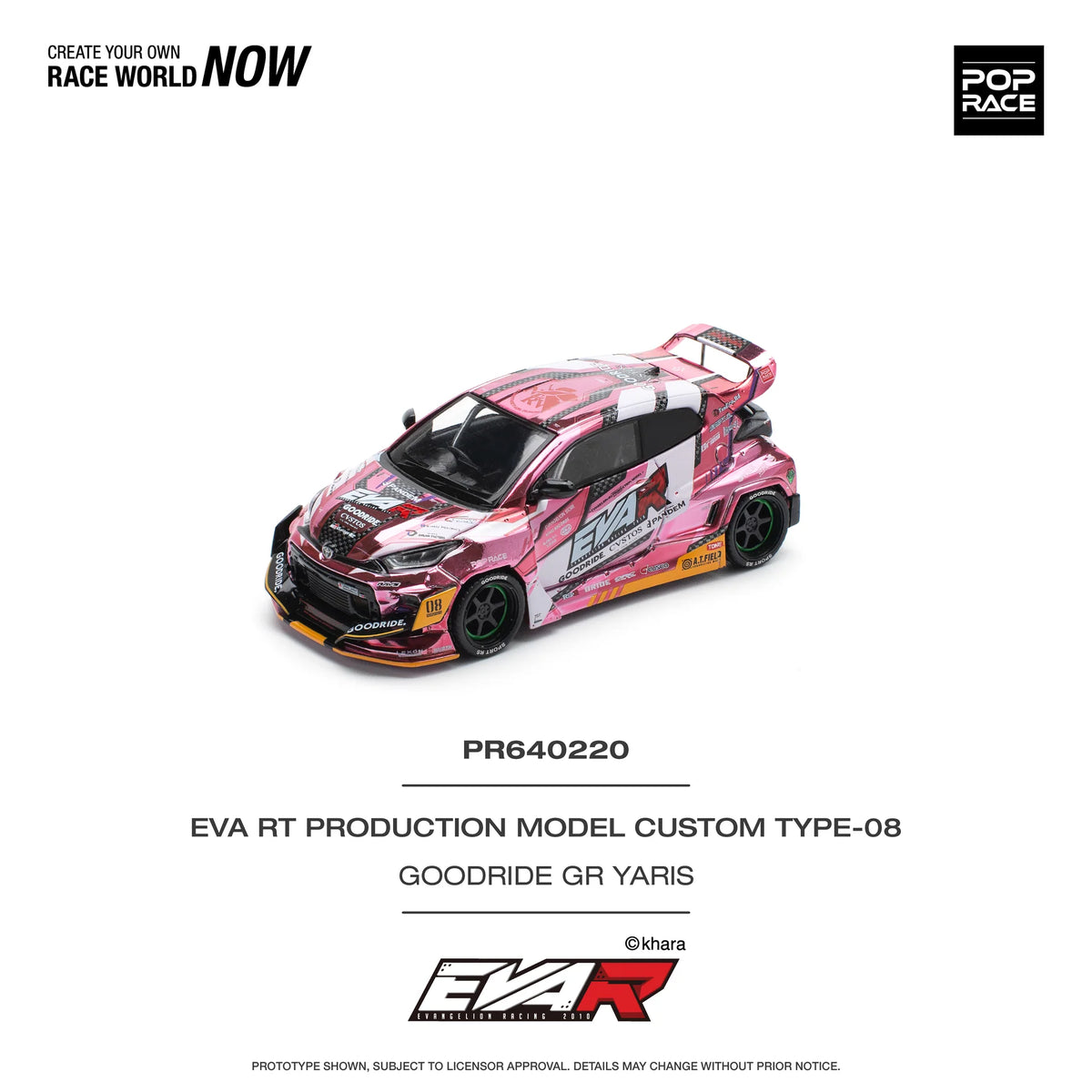 EVA RT Production Model Custom Type-08 Goodride GR Toyots Yaris - Pop Race - Scala 1/64 PR64-220