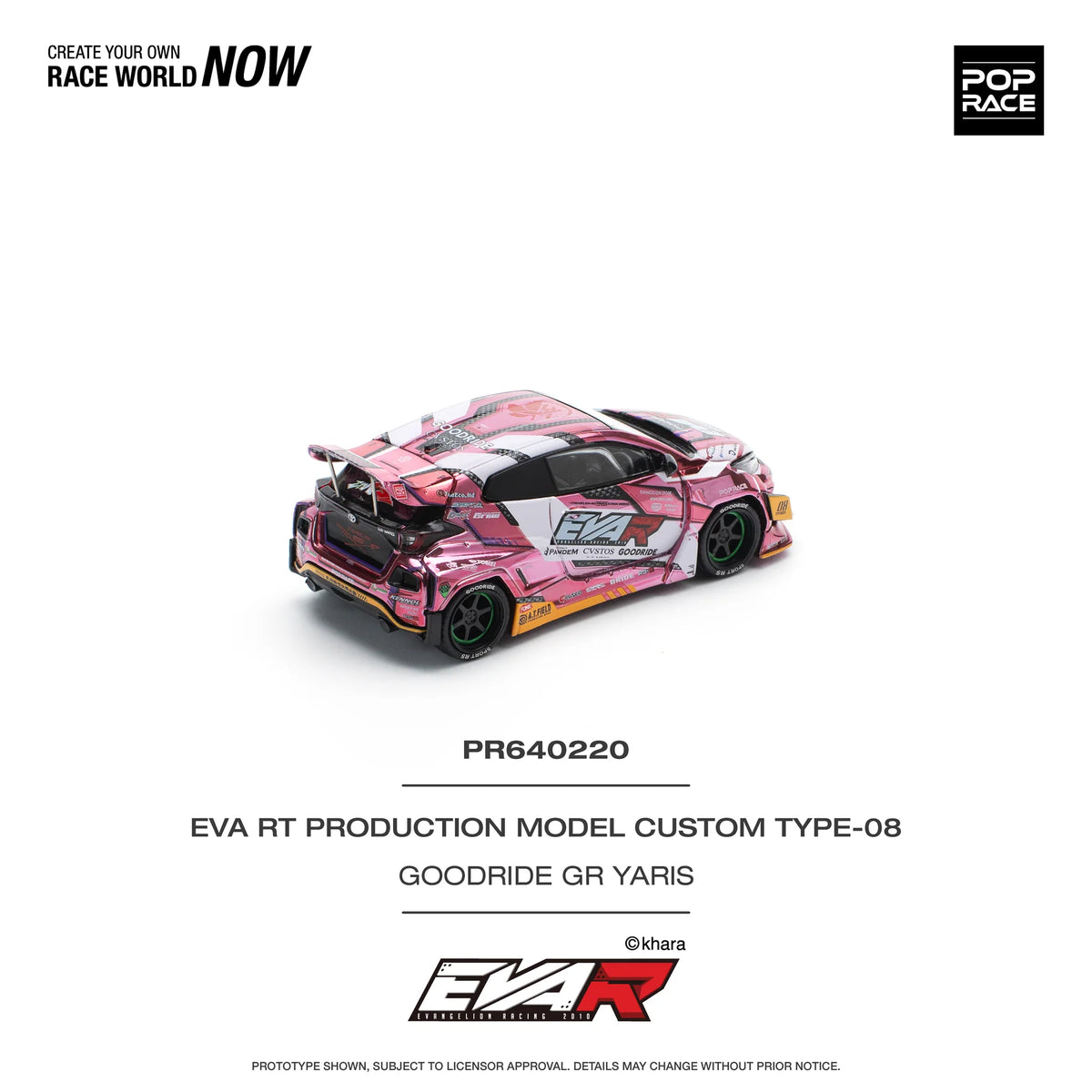 EVA RT Production Model Custom Type-08 Goodride GR Toyots Yaris - Pop Race - Scala 1/64 PR64-220
