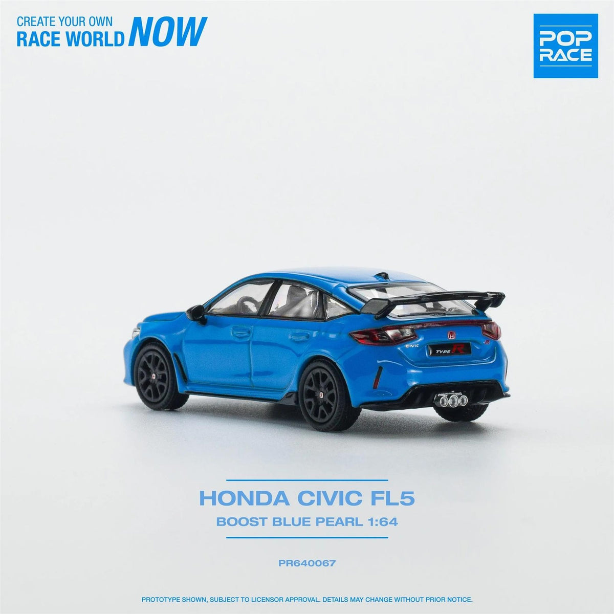Pop Race - Honda Civic Type-R FL5 Boost Blue Pearl - Scala 1/64 PR64-67