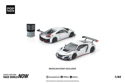 Pop Race - Honda NSX GT3 EVO22 Silver 2025 Brazilian Event Exclusive - Scala 1/64 PR64-445